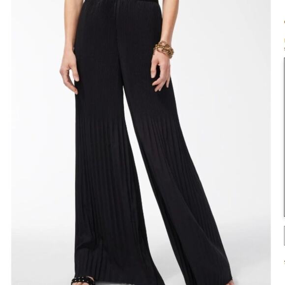 Chico's Black Label Release Pleat Flare Pant Color: Black Size: S - Picture 6 of 6